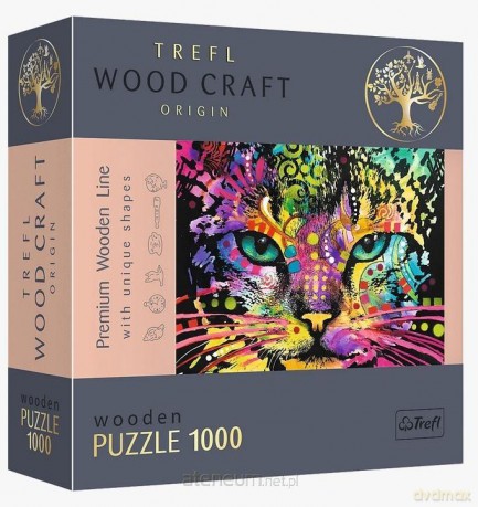 TREFL Puzzle drewniane 1000 el. Kolorowy kot [PUZZLE]