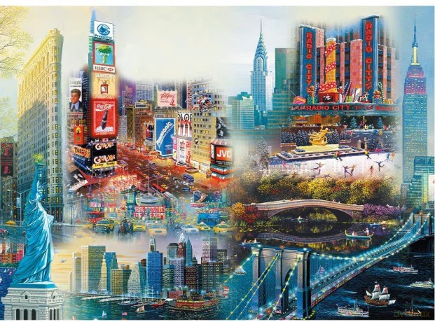 TREFL Puzzle drewniane 1000 el. Nowy Jork - kolaż [PUZZLE]
