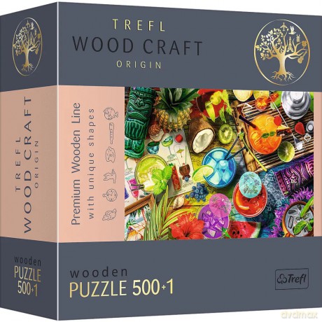 TREFL Puzzle drewniane 500+1 el. Kolorowe koktajle [PUZZLE]