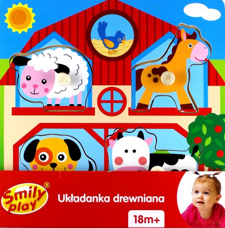 Układanka drewniana Farma uchwyty