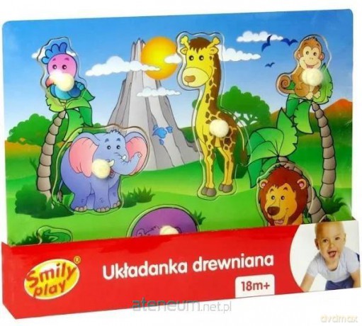 Układanka drewniana ZOO uchwyty