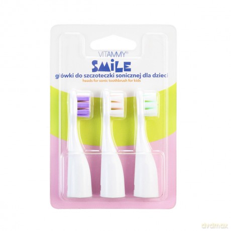 Końcówki do szczoteczki VITAMMY SMILE zestaw II (kotek, wiewiórka, lisek) 3 szt.