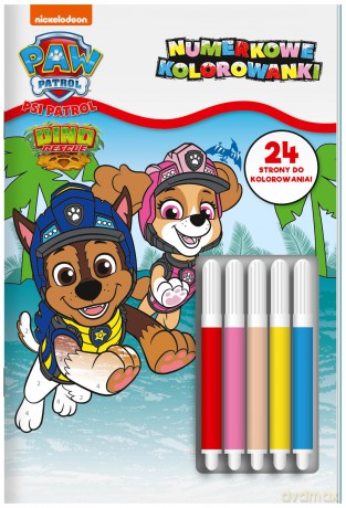 Numerkowe kolorowanki Psi Patrol [KSIĄŻKA]