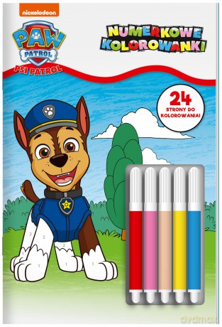 Numerkowe kolorowanki. Psi Patrol [KSIĄŻKA]