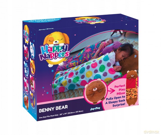 Happy Nappers Śpiworek Śpiący śpioch Niedźwiedź Benny dla dzieci 3+
