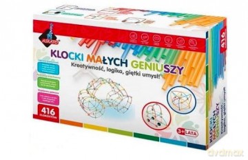 Klocki małych geniuszy - Słomki midi 416 el. [KLOCKI]
