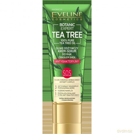 Eveline Botanic Expert Tea Tree Krem-serum do rąk antybakteryjny silnie odżywczy S.O.S. 40ml