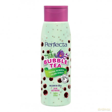 Perfecta Bubble Tea Balsam do ciała Silne Odżywienie - Szafran,Rozmaryn i Zielona Herbata 400ml