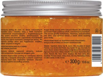 Yoskine Happiness Rituals Cukrowy Peeling do ciała Satsuma 300g