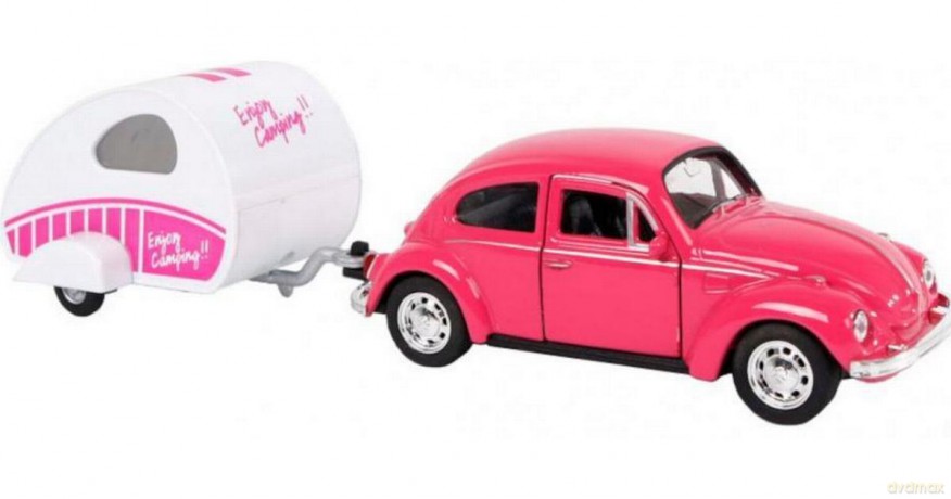 Auto VW Garbus z przyczepką 21 cm