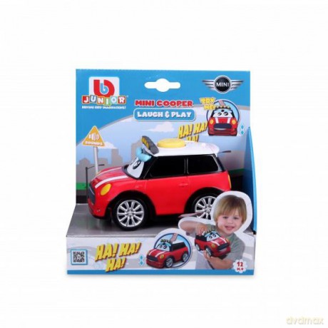 Bburago junior 81205 Mini Cooper śmiejące się autko, czerwone