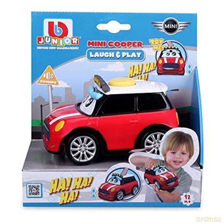 Bburago junior 81205 Mini Cooper śmiejące się autko, czerwone