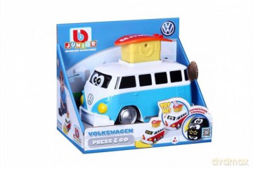 Bburago junior 85110 Samochód VW Samba z buźkami niebieski