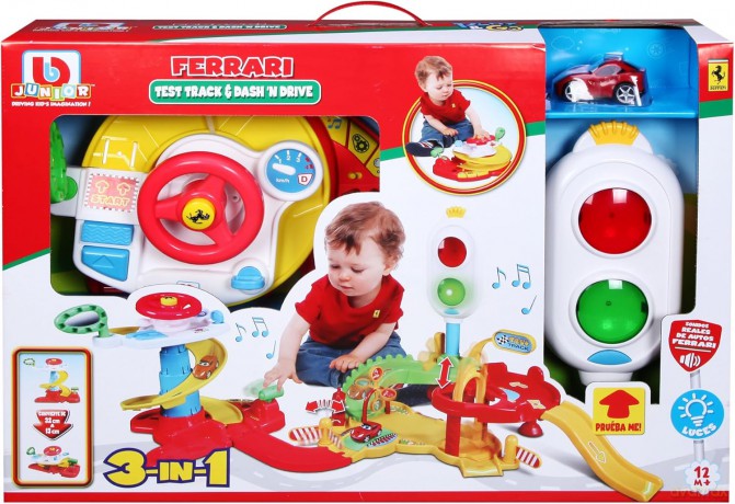 Bburago junior 88805 2 Tory z sygnalizacją świetlną + Ferrari