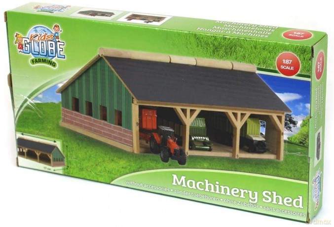 Garaż dla trzech traktorów 30x17x21 cm