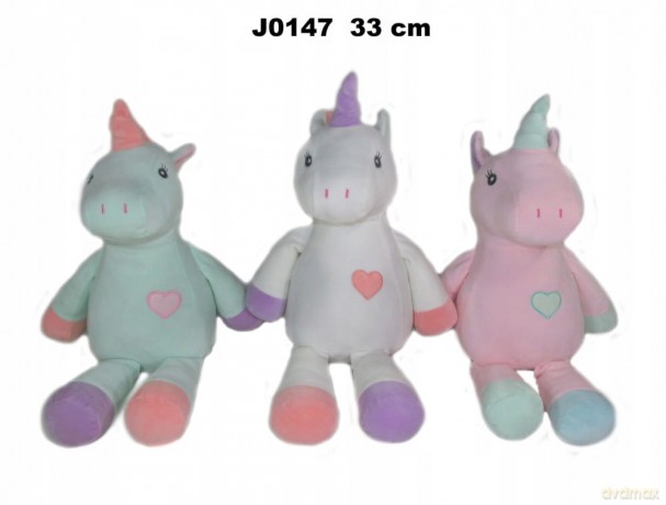 Jednorożec 3 kolory 33 cm