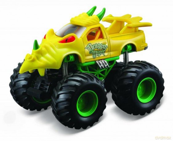 MAISTO 21144-15 Earth Shockers Draggin' wagon żółty