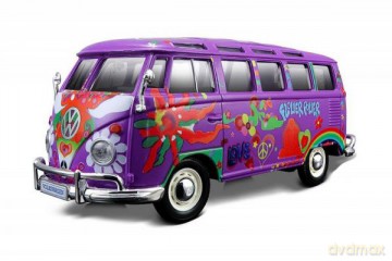 MAISTO 32301-75 Hippie Volkswagen Van Samba fioletowy
