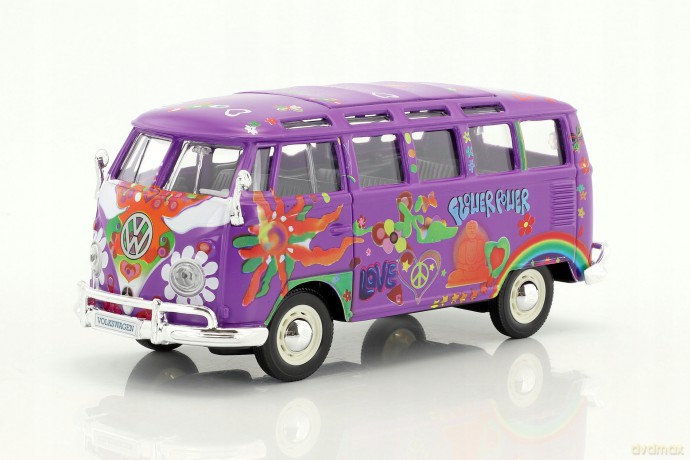 MAISTO 32301-75 Hippie Volkswagen Van Samba fioletowy