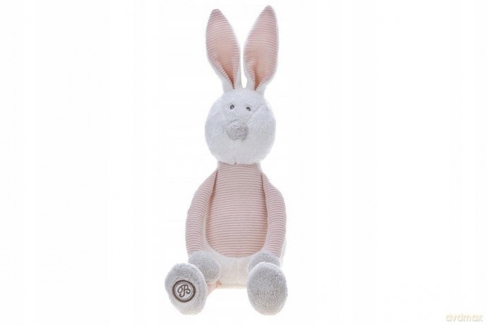 Maskotka Królik Enzo biało-różowy 27 cm
