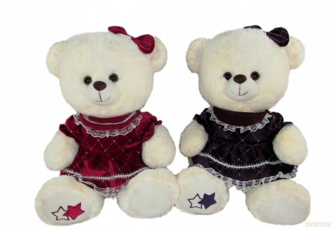 Maskotka miś w sukience 30 cm