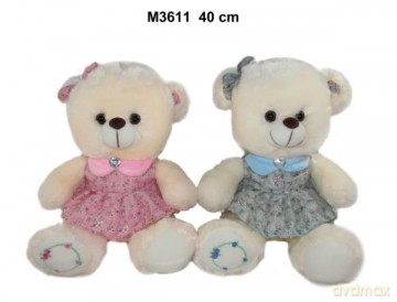Maskotka miś w sukience 2 wz 40 cm