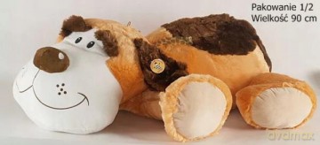 Maskotka Pies leżący uśmiechnięty olbrzymi
