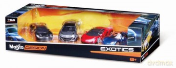 MI 11246-54 Design auta 1:64 4-pack Exotics