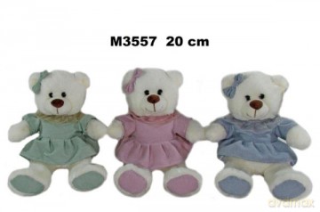 Miś w sukience 20 cm 3 kolory