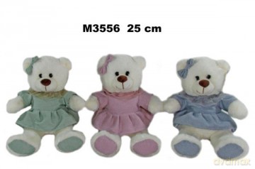 Miś w sukience 25 cm 3 kolory