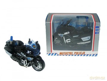 Motocykl policja 13 cm z napędem światło, dźwięk