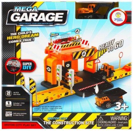 Parking + akcesoria MEGA GARAGE Budowa 28x28x7 cm
