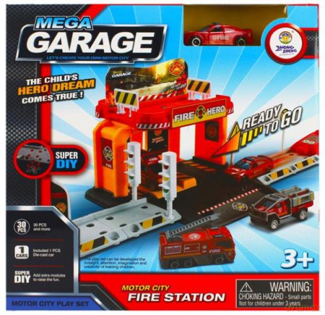 Parking + akcesoria MEGA GARAGE Straż 28x28x7 cm