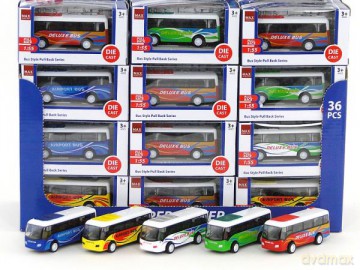Pojazd metalowy z napedem 1:64 w pudełku
