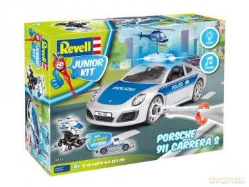 Revell 00818 Auto do skręcania Porsche 911 Carrera S Polizei Junior Kit