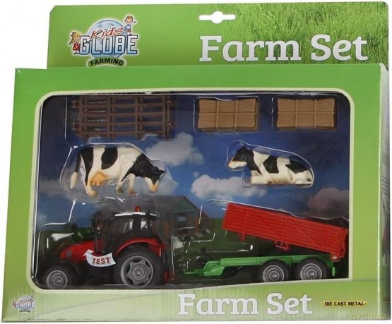Traktor z przyczepą   akcesoria światło, dźwięk