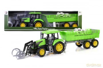 Traktor z przyczepą 79 cm zielony