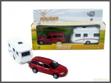 Volvo V70 camping z przyczepą metal w pudełku