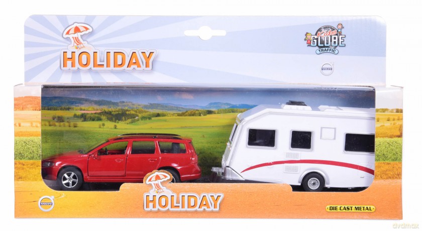 Volvo V70 camping z przyczepą metal w pudełku