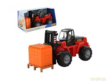 Wader-Polesie 36759 Wózek widłowy + klocki Super-mix 30 el. w pudełku