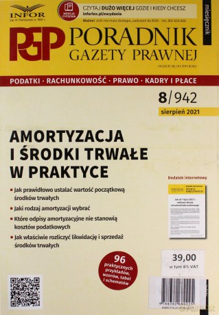 Amortyzacja i środki trwałe w praktyce. Poradnik Gazety Prawnej 8/2021 [KSIĄŻKA]