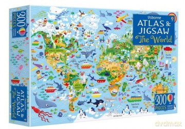 Atlas + Puzzle 300 The World [KSIĄŻKA]