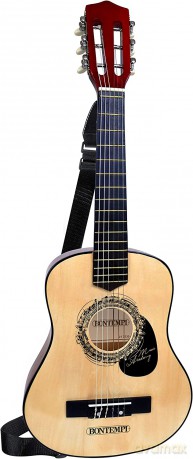 Klasyczna drewniana gitara z 6 strunami