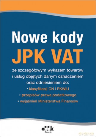 Nowe kody JPK VAT [KSIĄŻKA]
