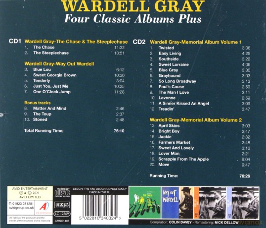 Wardell Grey: Four Classic Albums Plus [2CD]