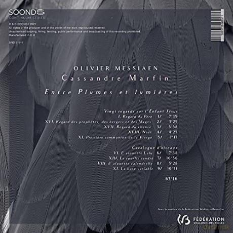Cassandre Marfin: Messiaen: Entre Plumes Et Lumieres [CD]