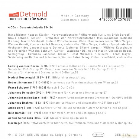 Treasures From The Detmold Archives: On The 75th Anniversary Of The Detmold University Of Music [4CD]