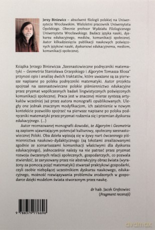 Szesnastowieczne podręczniki matematyki - "Geometria" Stanisława Grzepskiego i "Algorytm" Tomasza Kłosa - Jerzy Biniewicz [KSIĄŻKA]
