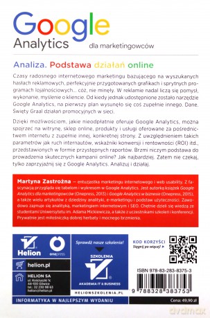Google Analytics dla marketingowców - Martyna Zastrożna [KSIĄŻKA]