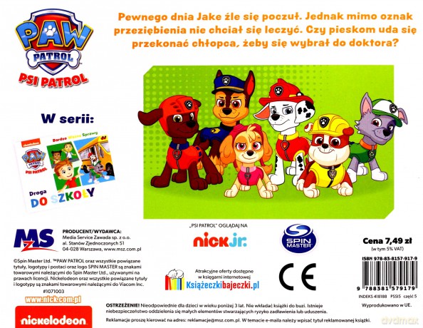 Psi Patrol. Bardzo Ważne Sprawy. Wizyta u lekarza [KSIĄŻKA]